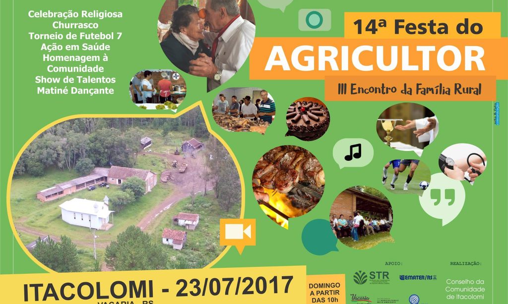 Festa do Agricultor será no dia 23 de julho na Itacolomi