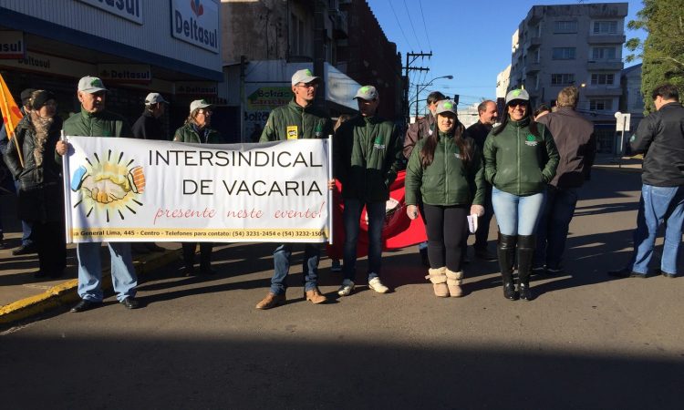 STR de Vacaria e Muitos Capões participam de Mobilização contra as Reformas da Previdência e Trabalhista