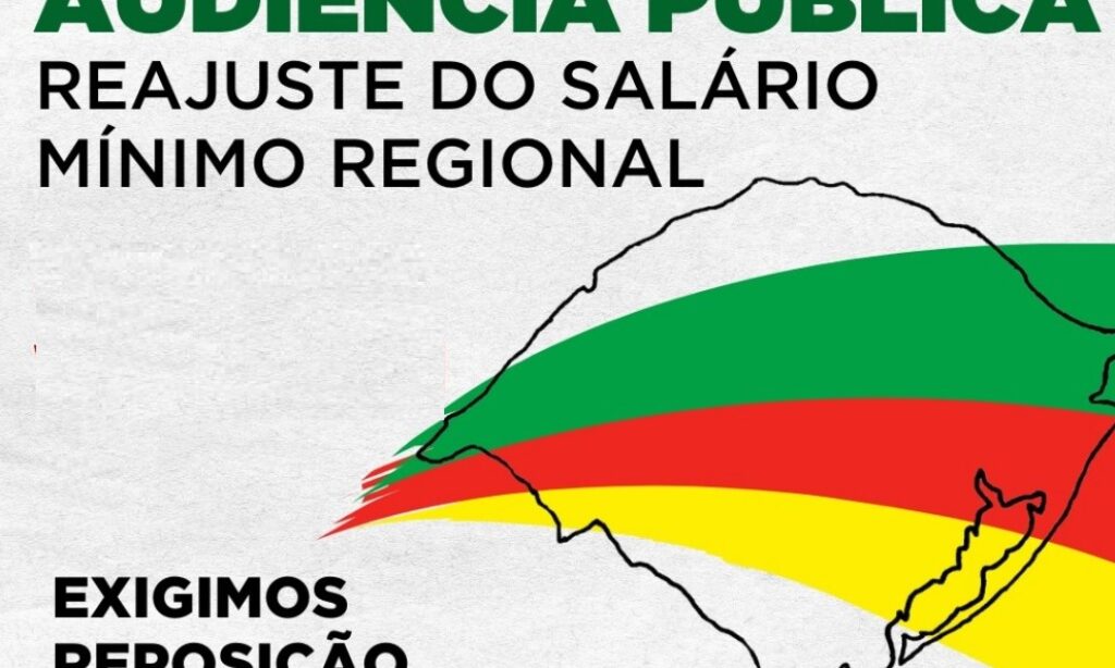 Piso Regional terá audiência pública em Porto Alegre