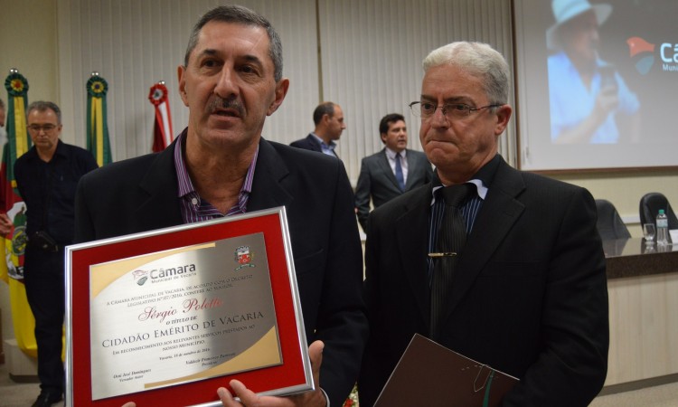 SÉRGIO POLETTO É CIDADÃO EMÉRITO DE VACARIA