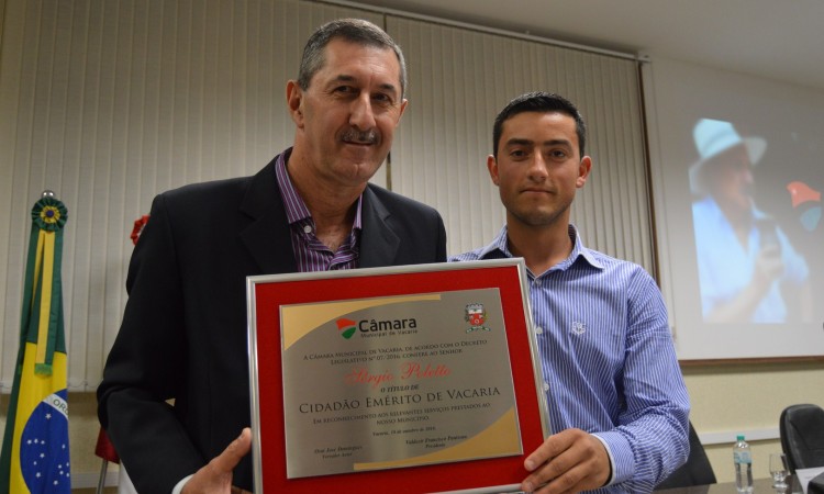 SÉRGIO POLETTO É CIDADÃO EMÉRITO DE VACARIA