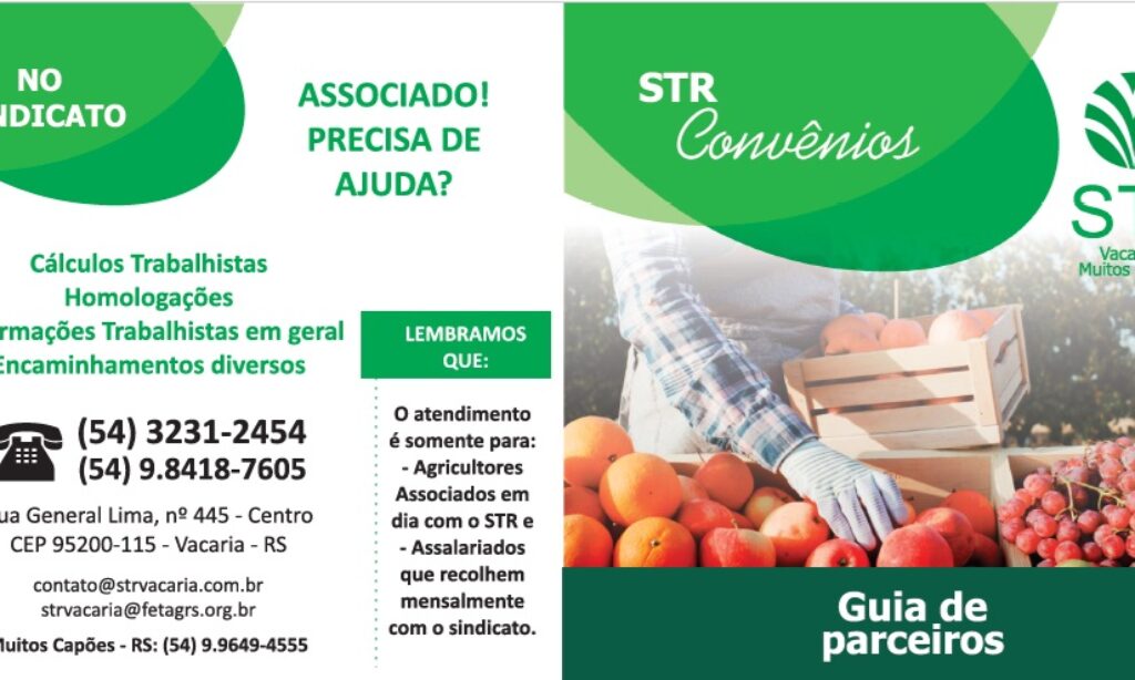 Associados do STR de Vacaria e Muitos Capões contam com ampla lista de convênios em saúde e serviços