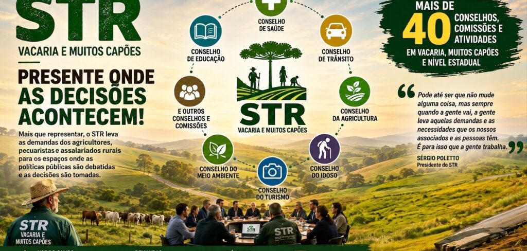 STR participa em conselhos e comissões para fortalecer a defesa dos trabalhadores e produtores rurais