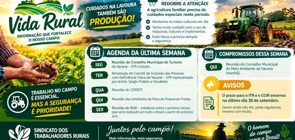 ORIENTAÇÕES E INFORMAÇÕES DO STR DE VACARIA E MUITOS CAPÕES