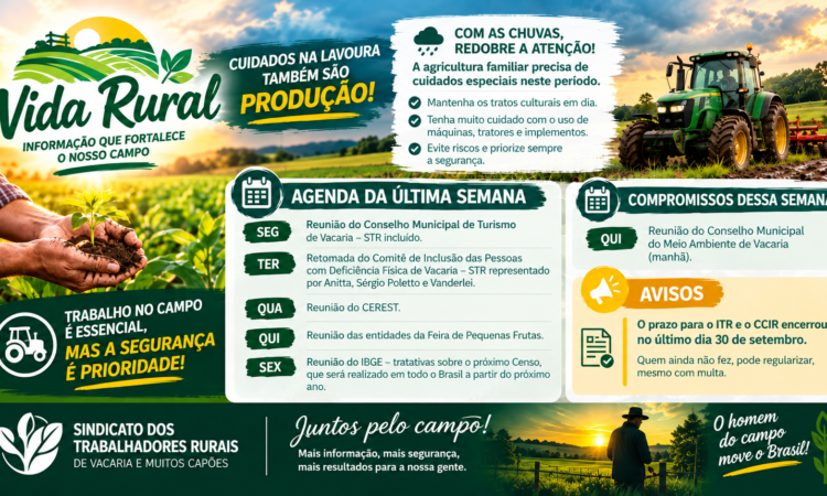 ORIENTAÇÕES E INFORMAÇÕES DO STR DE VACARIA E MUITOS CAPÕES